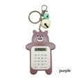 thumbnail image 4 of Maoww ABS Children Calculator Adorable Battery Powered Animal Shape Replacement LCD Screen Calculators Calculating Tool with Keyring Purple, 4 of 9