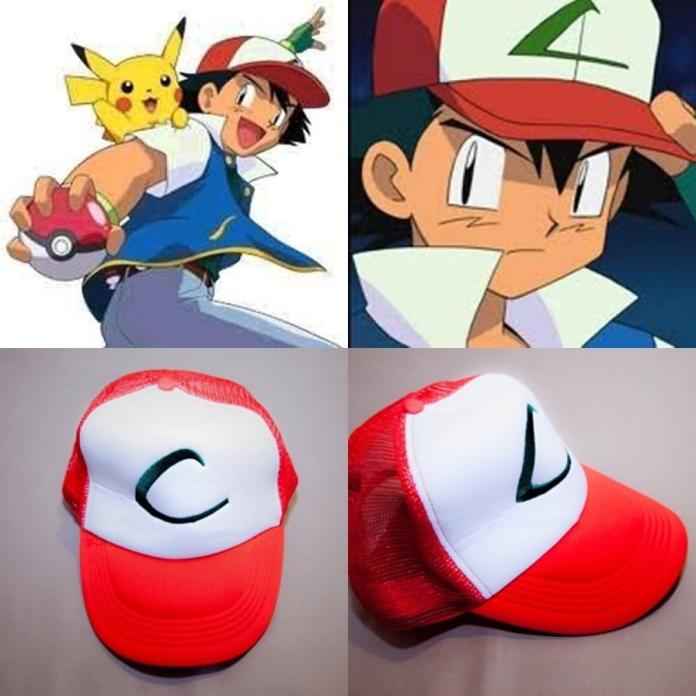 Pokemon Ash Ketchum Hat Cosplay Ash Ketchum Cap For Summer Props ...