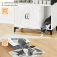 thumbnail image 6 of Cat Litter Box Enclosure, Industrial Cat Cabinet with Shelves and Doors, Hidden Litter Box Furniture, Indoor Cat House, White, 6 of 7
