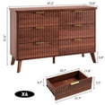 thumbnail image 2 of TROPOW 6 Drawers Dresser for Bedroom, Dressers with Curved Profile Design, Fluted Wood Drawers with Gold Handle, Modern Chest of Dressers with Thickened Design for Living Room, 2 of 8