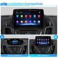 thumbnail image 3 of Zcargel For Ford Escape 2013-2017 Android 12 Radio Stereo CarPlay GPS Navi SWC FM BT 9 inch 2+32GB, 3 of 10