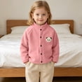 thumbnail image 5 of Mlzmgr Girls Clothes Fall Winter Warm Jackets Button down Stand Collar Fleece Thick Thermal Cute Tops for Toddler Kids（3-4 Years), 5 of 9