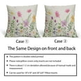 thumbnail image 6 of Spring Floral Pillow Covers 16x16 Inch Set of 2 Summer Colorful Flower Butterfly Outdoor Decorative Throw Pillow Covers Farmhouse Pillowcases Cotton Linen Cushion Covers for Couch Bed Sofa Chair Decor, 6 of 6