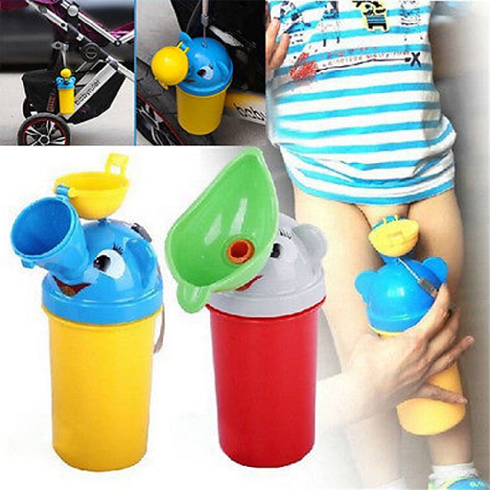 1X Cute Baby Leakproof Urinal Travel Toilet Camping Boy Girl Potty Training Pot 