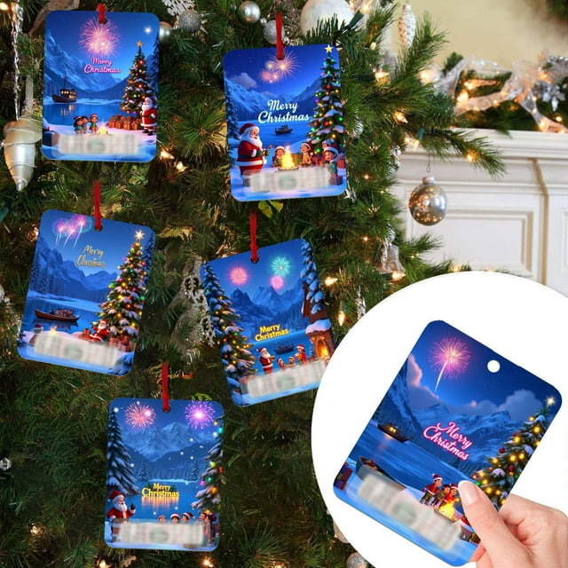 Clips de Billets de Noël Suspendus pour Offrir des Chèques Couverture Décorative Colorée Lot de Huit