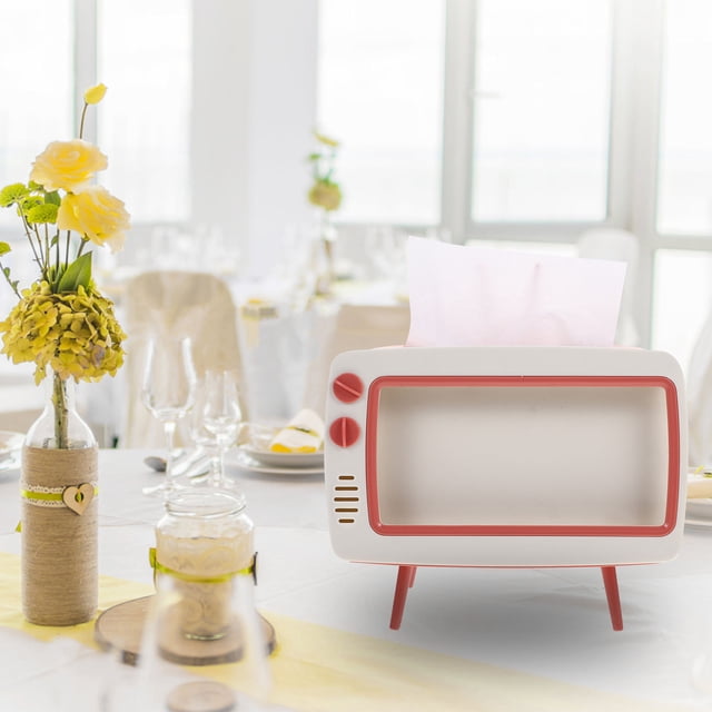 unbranded Pañuelos Multifuncional Decorativo Con Forma De Televisor Para Y Habitaciones Con Compacto