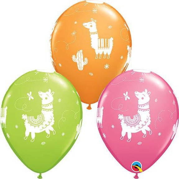 LOONBALLOON Baby-Shower Balloons, 11″ LLAMAS