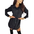 thumbnail image 6 of Women's Shirt Dress Long Sleeve Lapel Button Closure Dress Casual Blouse, 6 of 9