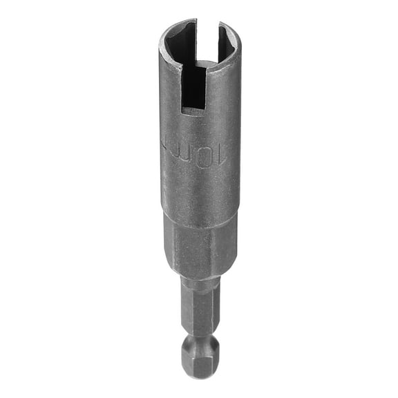 Uxcell Wing Nut Driver 1/4" Hex Shank 2/5" Socket CR-V Steel Power Slot Wing Nut Drill for Power Drills Impact Drivers, Silver