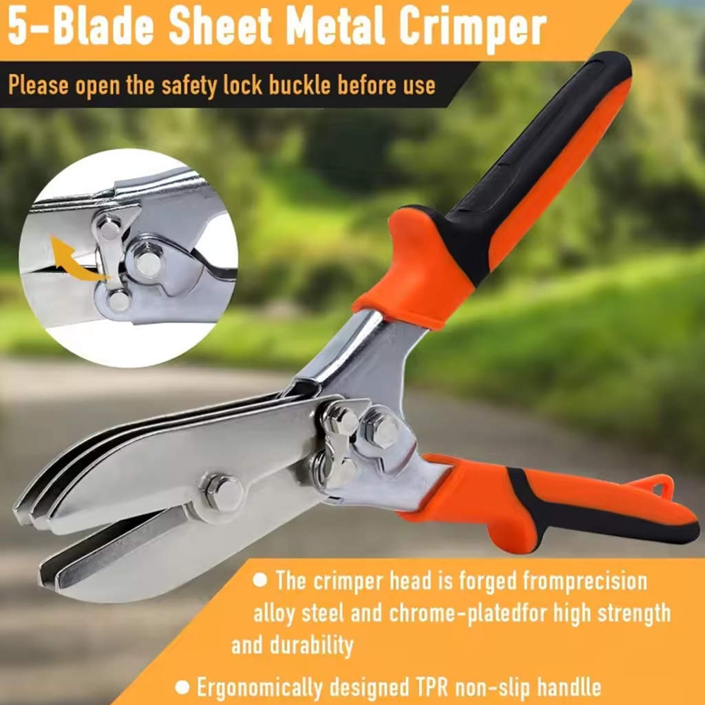 Professional Resistant Metal Sheet Crimper Deep Throats Tubing Crimping Tool