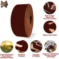 thumbnail image 3 of European Leather Work 5-6 oz. 2-2.4mm Oil-Tanned Waxy Leather Belts Size: 8"x50" 20.3x127 cm  Burgundy Color  Natural Grass Fed Full Grain Cowhide Straps, Strips, Knife Sheaths, Boots, Hats, 3 of 8