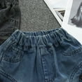 thumbnail image 4 of KAUOD Boys Streetwear Muti Pockets Baggy Jorts Y2k Vintage Wash Jean Shorts Fashion Pull On Hip Hop Kids Sport Shorts, 4 of 9