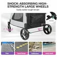 thumbnail image 3 of ZephyPaws Extra-Large Dog Stroller for Large Dogs Up to 160lbs for for 2 Medium Dogs,Foldable Dog Wagon with Adjustable Handle & Breathable Mesh,4 Wheels Pet Stroller,Gray, 3 of 7