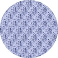 thumbnail image 1 of Ahgly Company Machine Washable Indoor Round Transitional Periwinkle Purple Area Rugs, 4' Round, 1 of 7