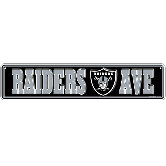 Las Vegas Raiders 4" x 18" Team Boulevard Metal Sign