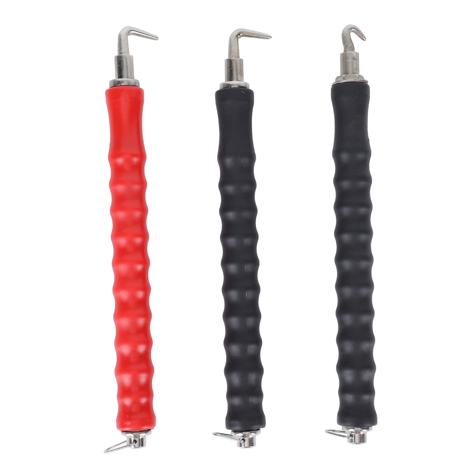 ORDDIART 3Pcs Steel Bar Hooks Ergonomic Handle Design for Workers 11.8x1.2in
