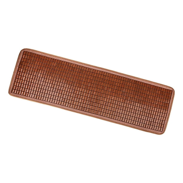 Cojín de bambú para asiento de coche, transpirable, duradero, portátil para silla de ruedas, hogar Café 42cmx133cm kusrkot Cojín de coche