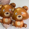 thumbnail image 4 of 4Pack Bear Balloons, Teddy Bear Foil Balloon Decorations for Woodland Theme Baby Shower Children Birthday Party Decor Supplies, 4 of 4