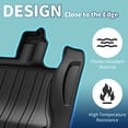 thumbnail image 3 of Unique Bargains Flat Face Cargo Liner Rear Trunk Mat Trunk Cargo Luggage Boot Tray Mat Long Stripes and Interval Pattern for Toyota Sienna 2022-2024 Anti-Slip, 3 of 7