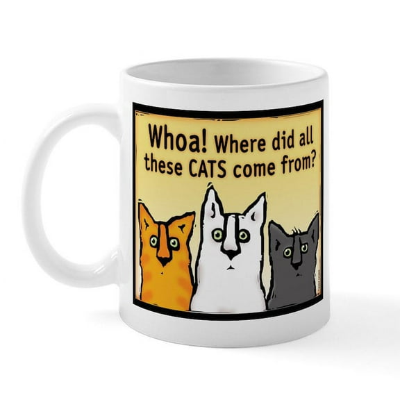 CafePress - Whoa! Mug Mugs - 11 oz Ceramic Mug - Novelty Coffee Tea Cup