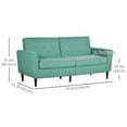 thumbnail image 3 of HOMCOM 3 Seater Sofa Upholstered Couch for Bedroom with Wood Legs, 3 of 10