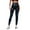 Blue, variant on Womens Plus Size Pants Shimmering Silver Thread Yoga Shaping Leggings Outdoor Sports Casual Trousers for Women Black L