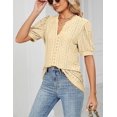 thumbnail image 2 of Womens Summer Tops, V Neck Ruffle Sleeve Blouses, Short Sleeve Casual Tops T-shirts, 2 of 4