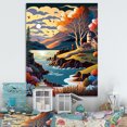 thumbnail image 2 of Designart Modern Sunset In Vector Style V Canvas Wall Art, 2 of 5