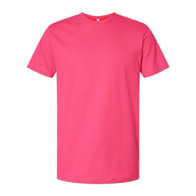 Camiseta de manga corta de jersey fino para hombre LAT (6901), rosa fuerte, 3X LAT 6901