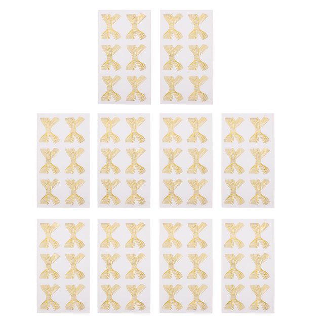 10x Brillo Bowknot Seal Etiqueta de Empaquetado Regalo s de Nad SM SunniMix Pegatina Bowknot
