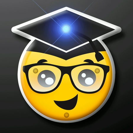 Shamrock Led Pins - Graduation Face Emoji Light Up LED Party Pin by Blinkee