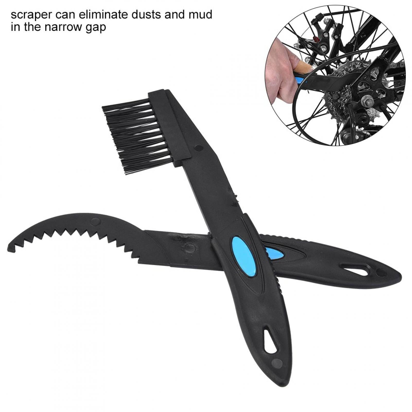Mgaxyff Bike Cleaning Brush,2pcs Bike Chain Crank Sprocket Cleaning Tool Bicycle Washing Brushes Tackle Kit Accessory