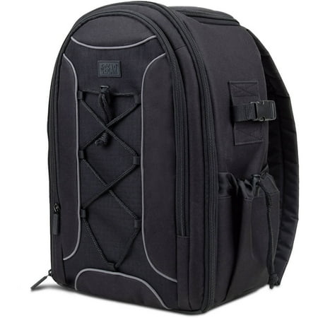 - USA Gear S16 SLR Camera Backpack with Velcro Storage Dividers , Accessory Pockets & Waterproof Rain Cover - Works with Canon PowerShot SX540 HS , Nikon D3300 , Sony Alpha 7S II & More SLR Cameras