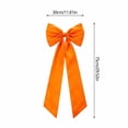 thumbnail image 3 of BBilaBu Orange Fall Decorative Bow, 30Inch Pre-Tied Large Ribbon Bow with Long Tails for Front Door, Wreath, Mantel, Stair Railing, Window, Porch, Thanksgiving and Fall Harvest Decor, 3 of 8