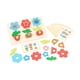 thumbnail image 2 of Juego de rompecabezas de madera con flores apilables, clasificación de colores y formas, juguetes sensoriales, juguetes educativos para niños y niñas, 2 of 9