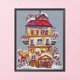 thumbnail image 3 of Cuadros Decorativos 11CT completo punto de cruz cabaña de invierno estampado DIY Kits de bordado artesanías de algodón Tmvgtek embutido en tela, 3 of 9