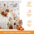 thumbnail image 3 of White Pumpkins Fall Shower Curtains for Bathroom, Thanksgiving Floral Botanical Grey Wood Waterproof Fabric Shower Curtain, Decorative Bathroom Curtain for Bathtub, 72"x84", No Hooks Included, 3 of 9