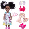 thumbnail image 2 of Muñeca ZQDOLL de silicona afroamericana negra de 14.5 pulgadas con accesorios, 2 of 7