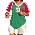 thumbnail image 3 of Y2K Aesthetic Soccer Jersey Tee for Women V-Neck Short Sleeve, Retro Football Fan Streetwear, Trendy Sporty Shirt for Game Day Party Casual Summer Outfit (Green, M), 3 of 6
