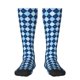 thumbnail image 1 of Fotbe Blue Squares Calcetas Divertidas Estampadas para Hombre y Mujer, Calcetas de Algodón hasta la Rodilla para Caminar, Correr, Enfermería y Embarazo, 1 of 6