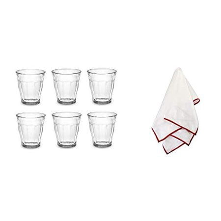 Duralex Picardie Drinking Glasses Set Of 6 - 17 Oz Tempered Glass Tumblers, Made In France