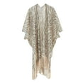 thumbnail image 4 of Ediodpoh Women Smock Top with Hollowed Out Tassels Sunshade Beach Shawl Cover up for Summer Khaki, 4 of 5