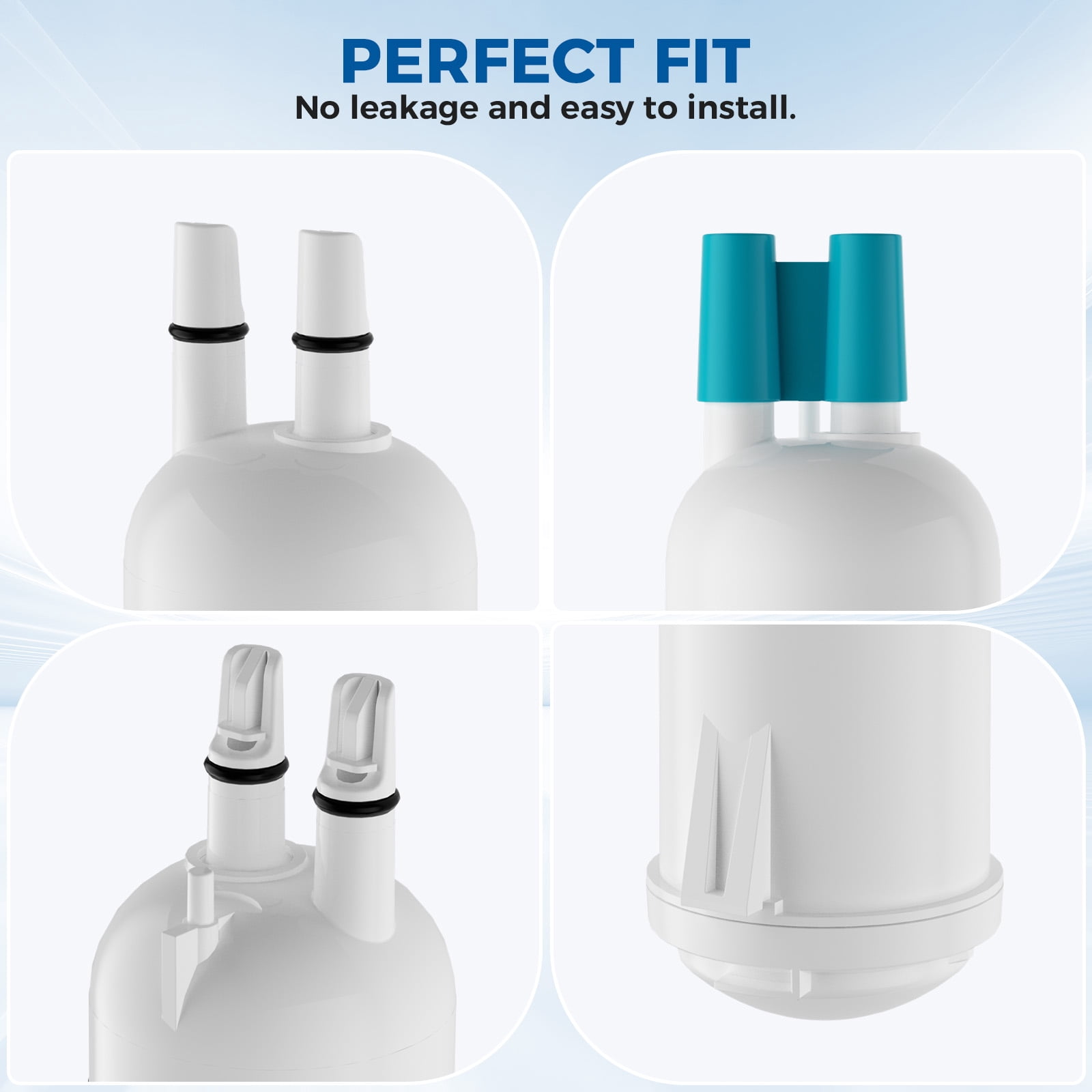 Aiqeek Refrigerator Water Filter 3-Pack NSF 42 Certified, Compatible with EDR3RXD1/ 4396841