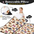 thumbnail image 3 of Butterfly Colorful Wing Pattern Teens Toddler Nap Mat with Pillow, Sleeping Mat Bag for Preschool Daycare 51"x22", 3 of 6