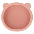 thumbnail image 2 of Tazón de silicona de grado alimenticio para bebés, con forma de oso de dibujos animados, con ventosa, color marrón rojizo., 2 of 14