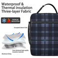 thumbnail image 2 of Blue and Green Checkered Pattern Insulated Lunch Bag for Men Women,Waterproof Lunch Box for Work,Picnic or Travel,Thermal Insulation,10.63x9.06x3.54 Inches, 2 of 5