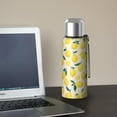 thumbnail image 5 of 20 Oz Lemon Coffee Tumbler Double Wall Insulated Stainless Steel Water Bottle | Metal Reusable Thermoses Flask with Cup Cap | Leak & Sweat Proof with Anti-Dust Lid, 5 of 7