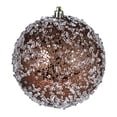 thumbnail image 1 of Vickerman 4.75" Mocha Glitter Hail Ball 4/Bag, 1 of 1