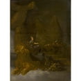 thumbnail image 2 of Anonymous 12x14 Black Ornate Wood Framed Double Matted Museum Art Print Titled: The Queen of Sheba Before Solomon (1640-1650), 2 of 5