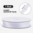 thumbnail image 2 of Polyester Double Fold Bias Tape Flat White 20mm about 24.06 Yards(22m)/Roll, 2 of 9